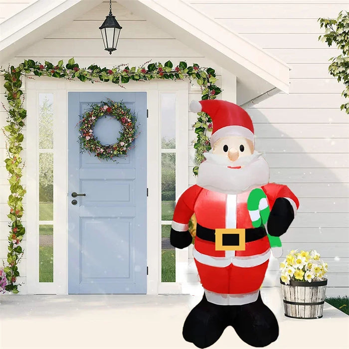 Inflatable Christmas Decoration – 3D PVC Santa Ornament with LED Lights