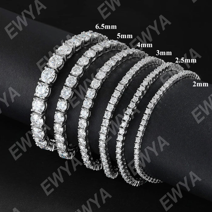 Moissanite Tennis Bracelet – Certified 925 Sterling Silver with D Color VVS1 Stones - Samanta Factory