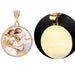 Personalized Bling Circle Necklace with Engraving – Memory Jewelry for Men & Women SF