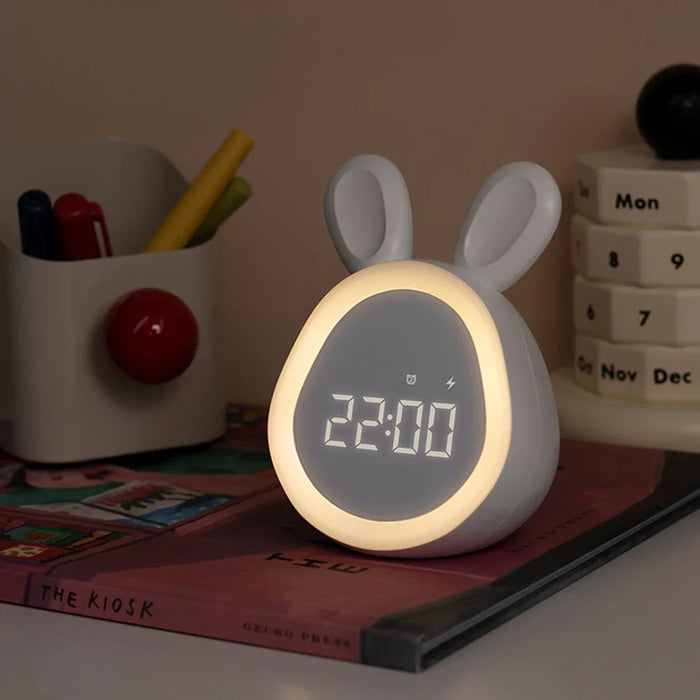 LED Cartoon Alarm Clock – Digital Display with Voice Control & Rechargeable Batter