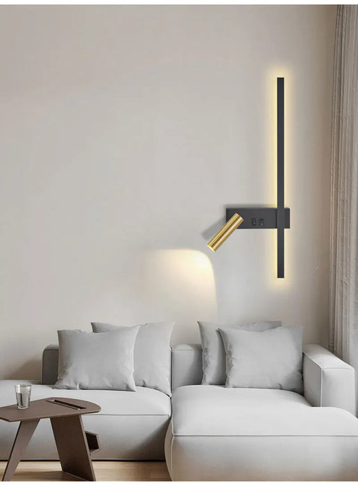 Nordic Modern LED Wall Lamp – Black & White Minimalist Design for Living Room & Bedroom - Samanta Factory