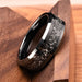 Men’s Tungsten Ring – Meteorite Inlay Wedding Band SF
