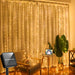 Festive Solar-Powered Curtain Lights with Waterproof Design & Remote Control - Samanta Factory