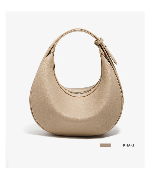 Chic Half-Moon Leather Handbag – Stylish Crossbody Bag for Women, Ideal Gift for Loved Ones - Samanta Factory