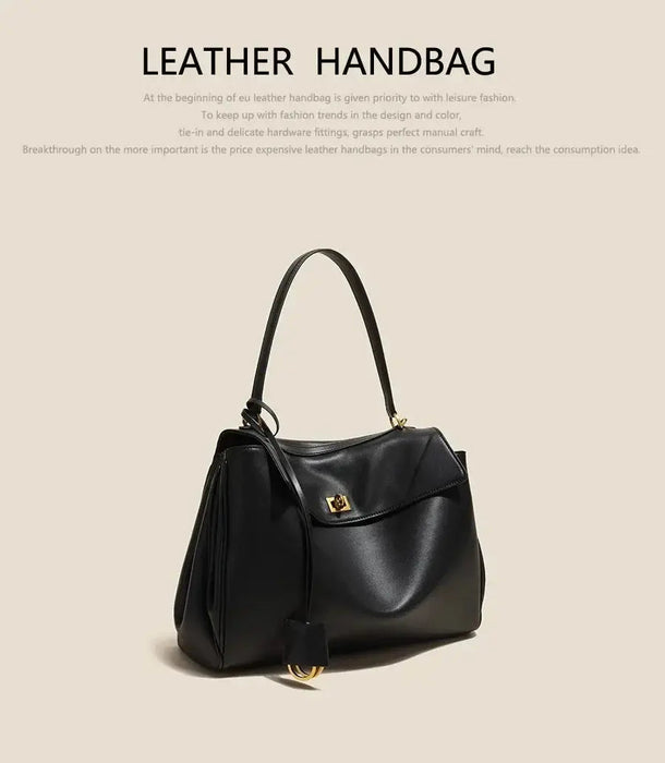 Leather Satchel Bag - Soft Casual Carry SF