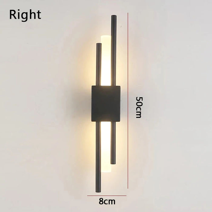 Contemporary Black & Gold LED Wall Lamp – Up & Down Light for Modern Interiors - Samanta Factory