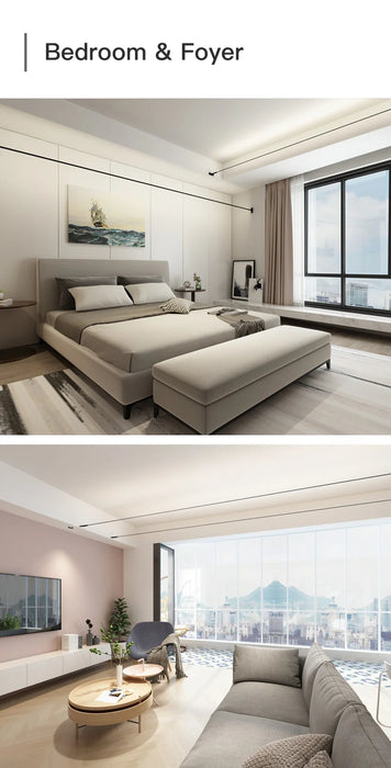 Modern Linear LED Wall Lamp – Black & White Minimalist Skyline Design - Samanta Factory