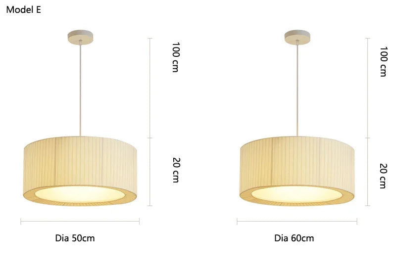 Fabric Pendant Light – Nordic Designer Style with Dimmable LED - Samanta Factory