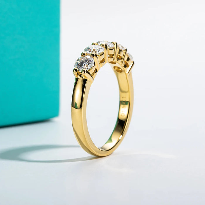 Moissanite Wedding Band Ring – 1.5CT D-Color VVS1 4mm Eternity Band in 925 Silver