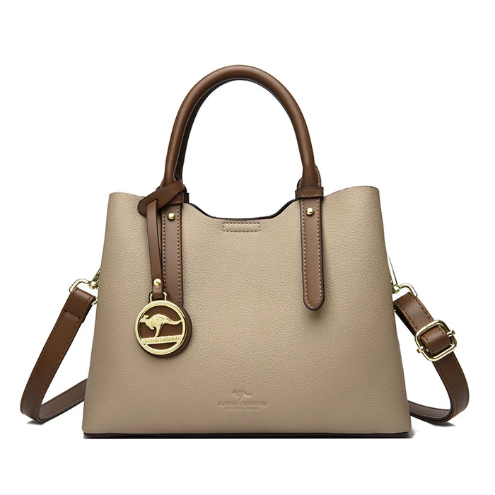 Soft PU Leather Handbag for Women – Luxury Designer Shoulder Tote - Samanta Factory