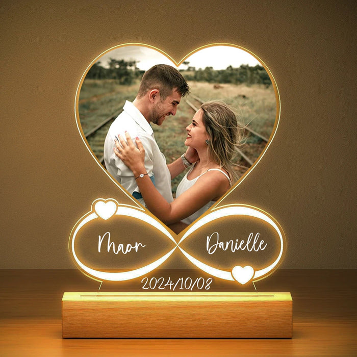 Custom LED Night Light – Personalized Wooden Acrylic Design Samanta Factory