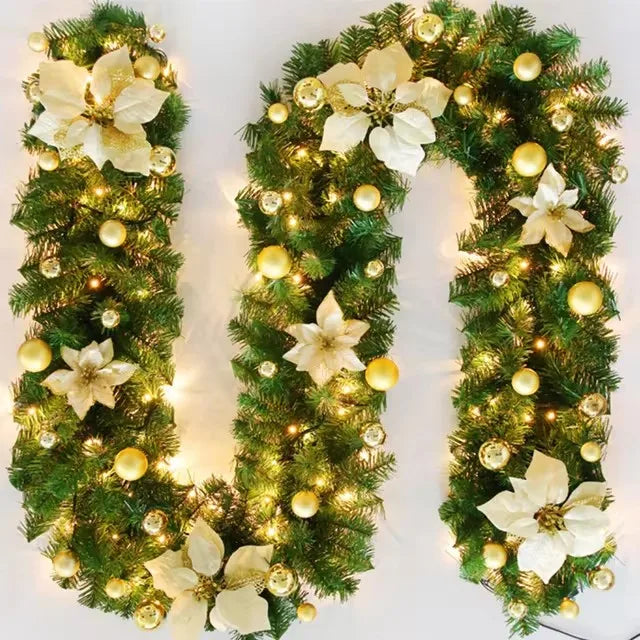 LED Christmas Wreath – Flexible Light-Up Garland for Home Décor