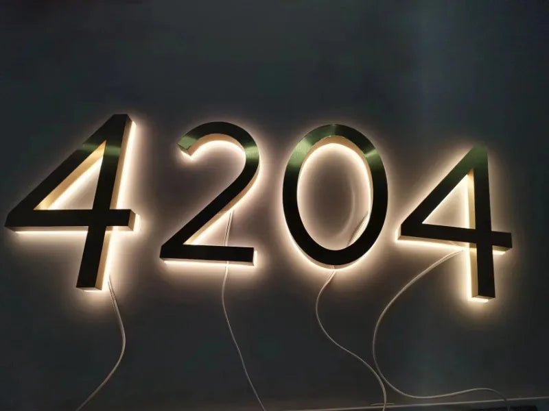 LED House Numbers – Backlit Stainless Steel Address Sign SF