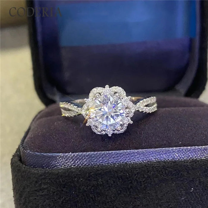 Moissanite Bridal Ring Set – VVS1 D-Color 925 Sterling Silver