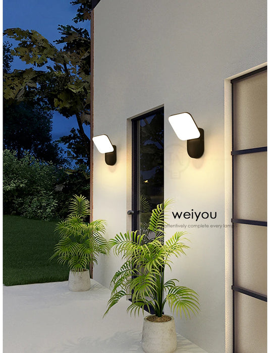 Outdoor LED Wall Lamp with PIR Motion Sensor – Waterproof IP65 12W Aluminum Light for Porch & Garden - Samanta Factory