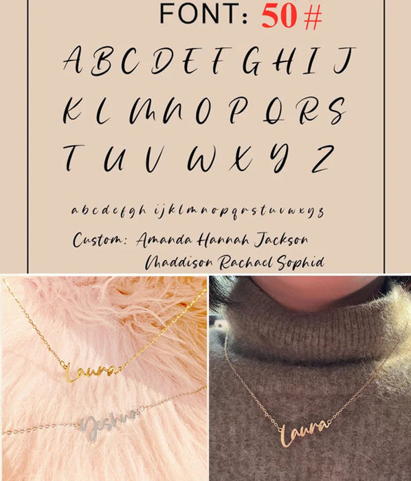 Custom Name Necklace – Personalized Pendant for Women Sf