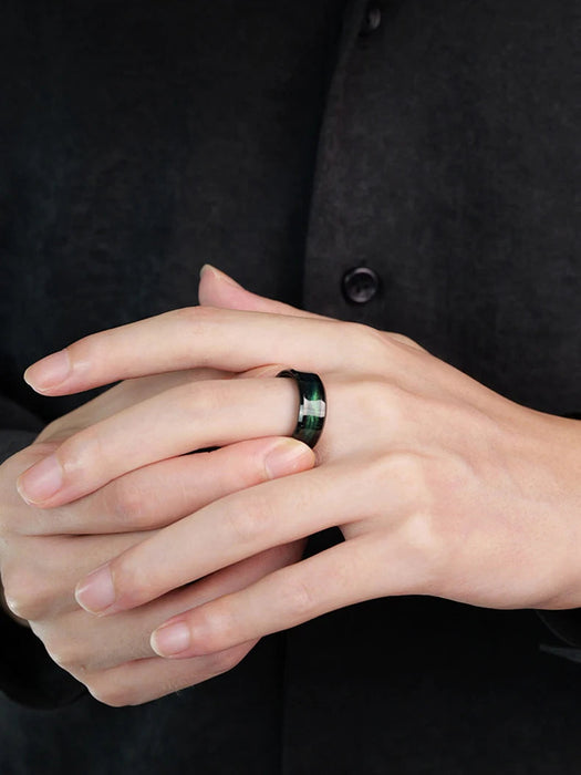 Tungsten Ring – Star Design with Custom Engraving SF