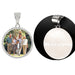 Personalized Bling Circle Necklace with Engraving – Memory Jewelry for Men & Women SF