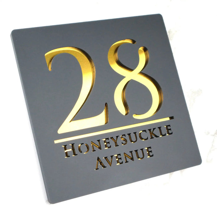3D Floating House Sign – Custom Acrylic Address Plate SF
