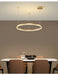Modern LED Pendant Light – Gold Aluminum Chandelier with Remote Control - Samanta Factory