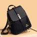 Women’s Leather Backpack – Fashionable White Shoulder Bag for Travel & School - Samanta Factory