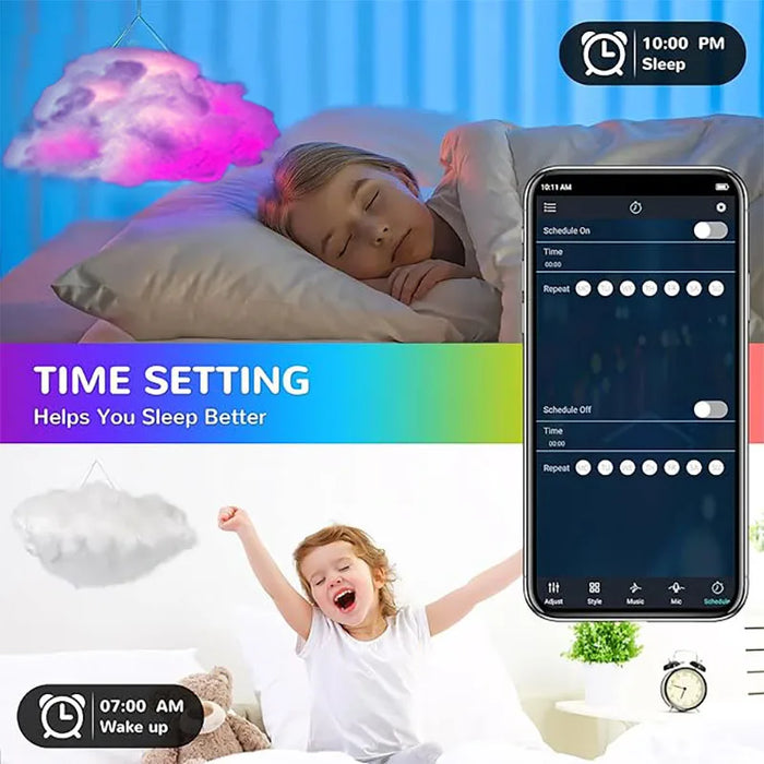 DIY USB LED Strip Lights – Bluetooth App & Remote Control Cloud Lamp - Samanta Factory
