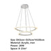 Art Deco Pendant Light – White Acrylic & Iron Chandelier with Remote Control - Samanta Factory