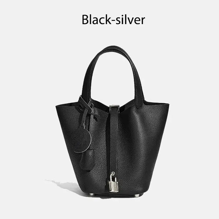 Cowhide Leather Bucket Bag – Soft Fashion for Four Seasons SF