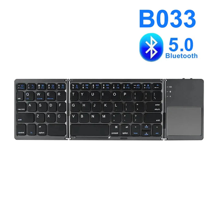 Foldable Bluetooth Keyboard – 81-Key Mini Wireless with Touchpad for iOS, Android & Windows SF