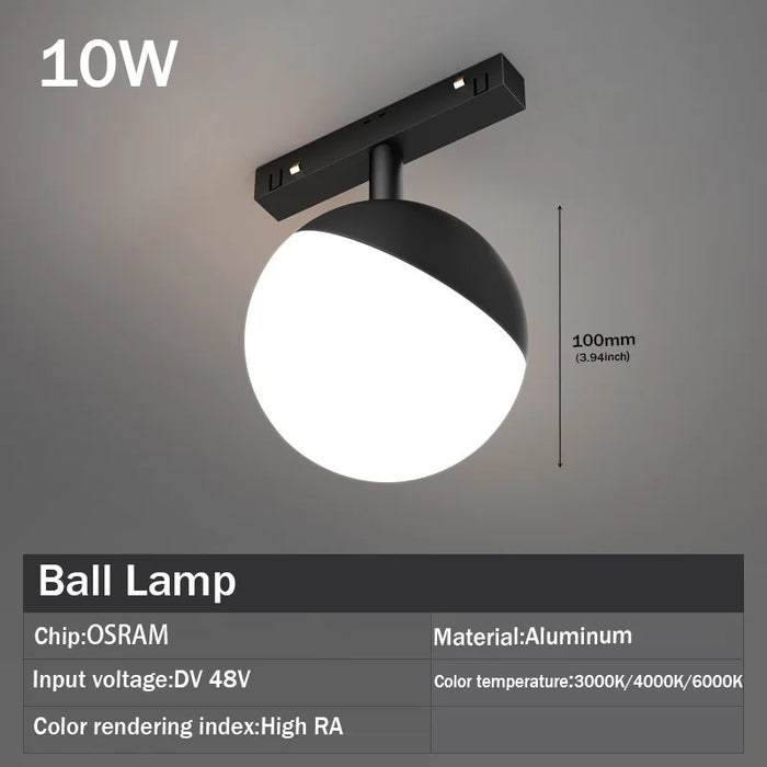 Magnetic LED Track Spotlight – 48V Linear Ceiling Light - Samanta Factory