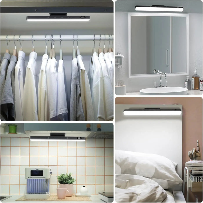 Rechargeable LED Night Light Bar – 3 Color Modes, Touch & Remote Control, Magnetic USB Desk Lamp - Samanta Factory