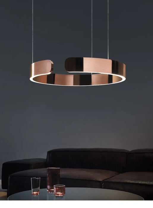 C Ring LED Pendant Light – Dimmable Nordic Hanging Lamp for Dining & Bedroom Spaces - Samanta Factory