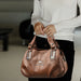 Women’s Tote Bag – Sequined Letter Design & Soft Leather Shoulder Handbag - Samanta Factory