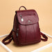 High-Quality Leather Backpack for Women – Large Capacity Travel & School Bag, Fashionable Mochila Shoulder Bag - Samanta Factory