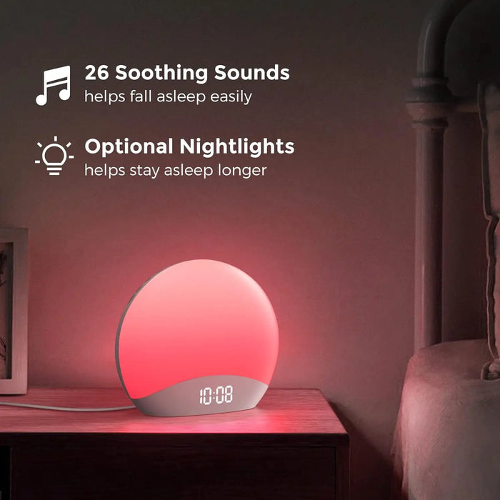 Sunrise Alarm Clock & Sound Machine – All-in-One Sleep Aid with Nature Sounds & Gentle Wake-Up Light