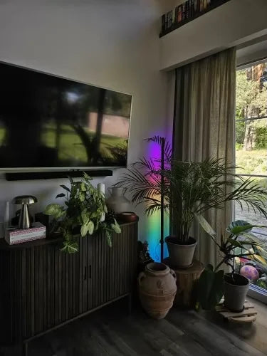 Modern RGBIC Smart Floor Lamp with 16M Colors, Music Sync & Remote App Control - Samanta Factory