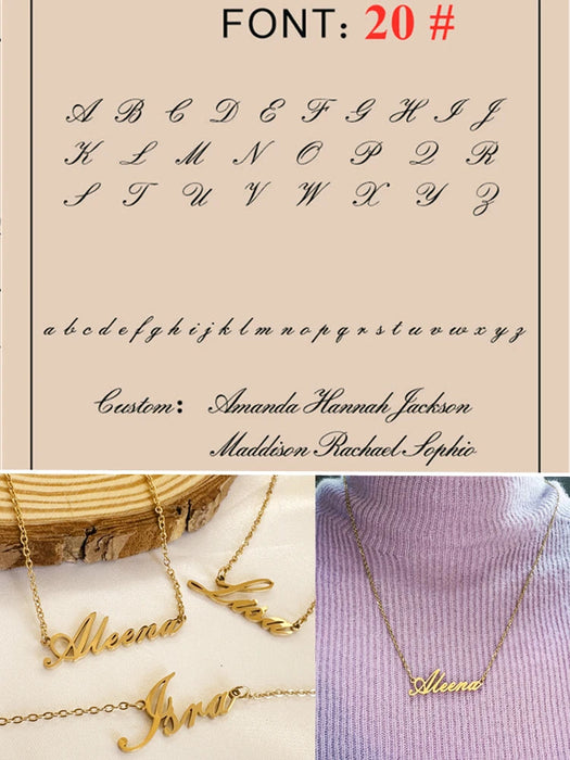 Custom Name Necklace – Personalized Pendant for Women Sf