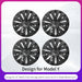 4PCS Wheel Cap Design For Tesla Model Y 2020-2024 19 Inch Right＆Left Hubcaps Cyclone Cover Wheel Cover Replacement Accessories - Samanta Factory