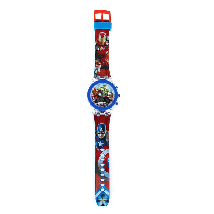 Cartoon Digital Kids Watch – Waterproof Flashing LED Light Watch for Girls & Boys