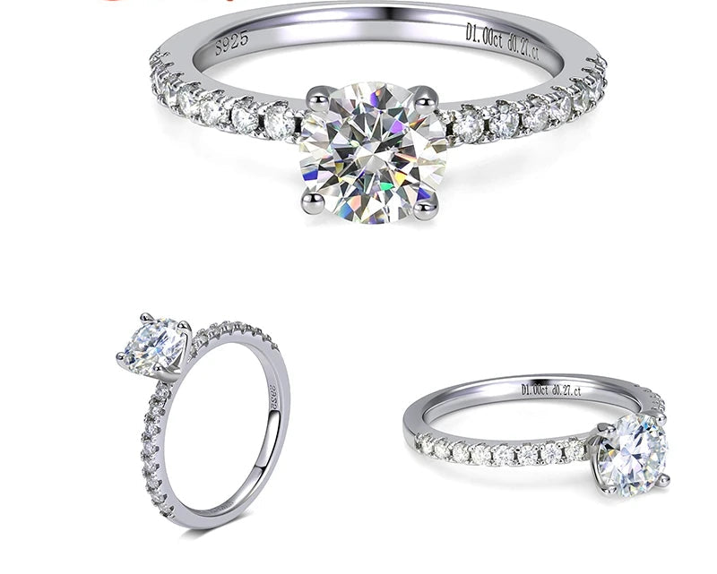 Moissanite Eternity Ring – 2mm D VVS Sterling Silver