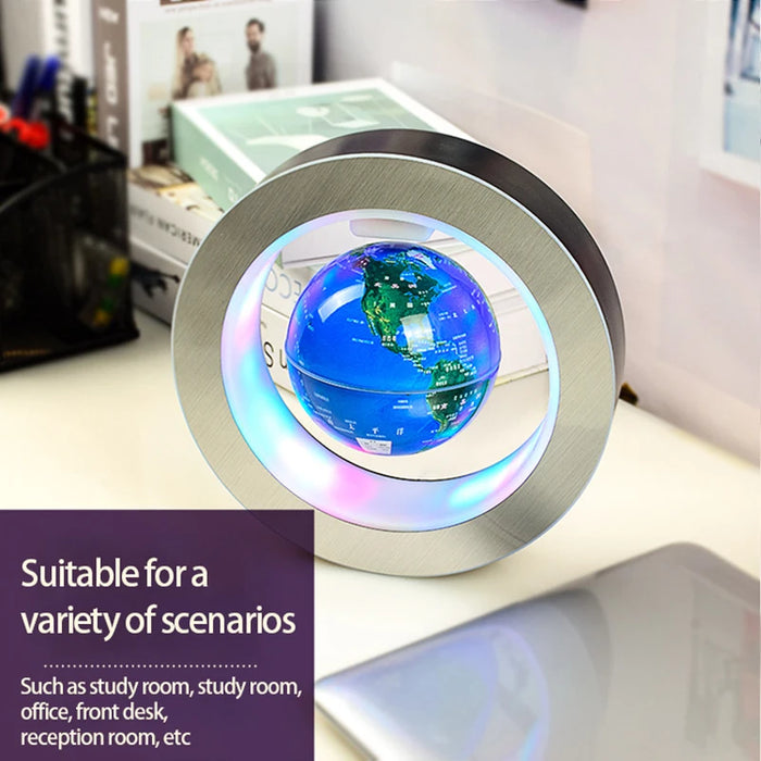 Floating Moon Globe Lamp – O-Type Magnetic Frame with LED Night Light
