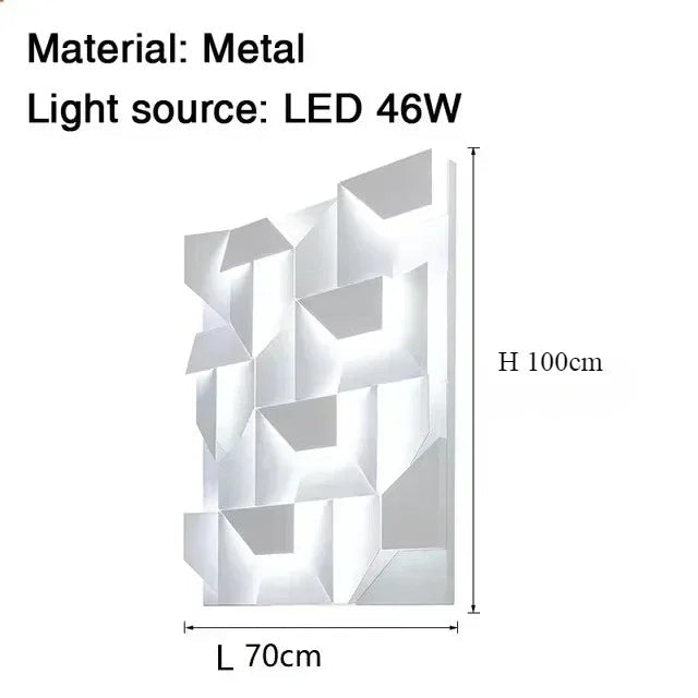 3D Art LED Wall Lamp – Dimmable Creative Sconce for Living Room, Bedroom & Hallway Samanta Factory