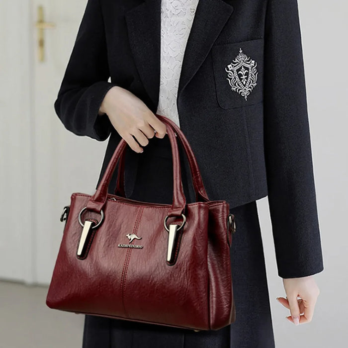 Casual Tote Shoulder & Crossbody Bag – Versatile, Soft PU Leather with Sequined Design - Samanta Factory