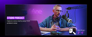 Dynamic USB/XLR Microphone – Cardioid with RGB Lighting & Noise Reduction SF