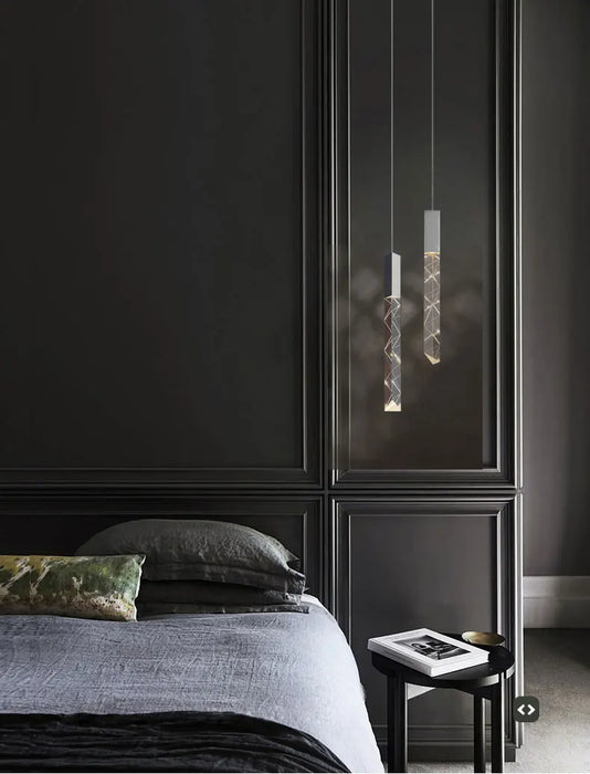 Modern Pendant Light – Luminous Acrylic with Brushed Aluminum Finish - Samanta Factory