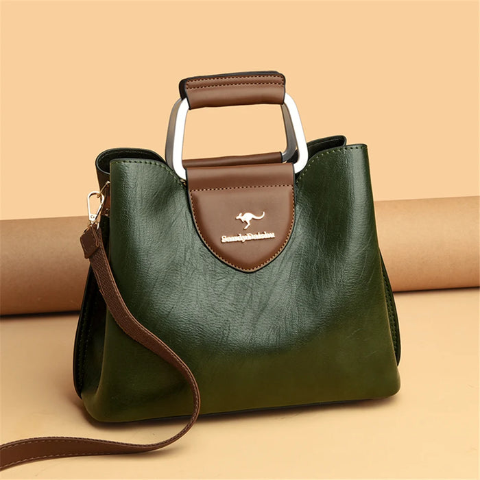 Women’s Leather Tote Bag – Luxury Designer Shoulder & Crossbody Handbag - Samanta Factory