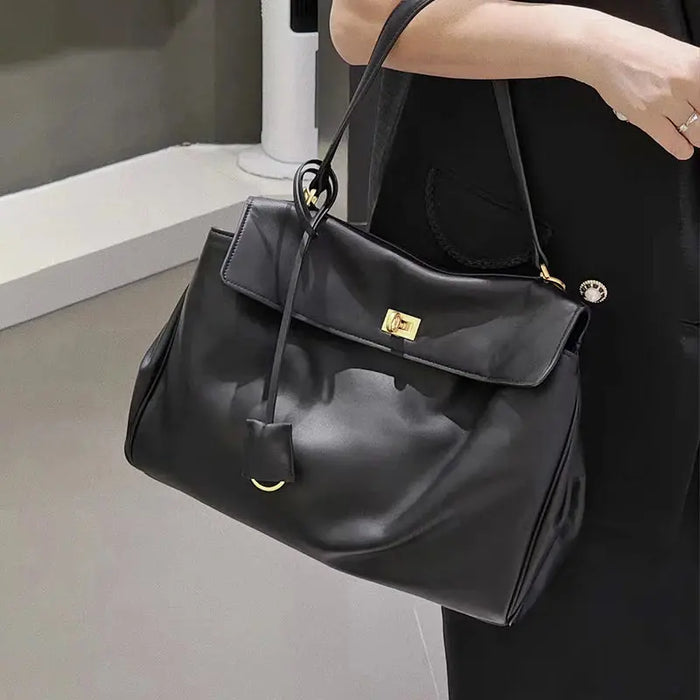 Leather Satchel Bag - Soft Casual Carry SF