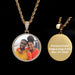 Personalized Bling Circle Necklace with Engraving – Memory Jewelry for Men & Women SF