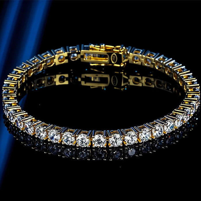 Moissanite Vintage Bracelet – 925 Sterling Silver Unisex Jewelry - Samanta Factory