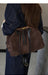 Women's Genuine Cowhide Leather Tote Bag – Large Capacity Suede Velvet Shoulder Handbag SF